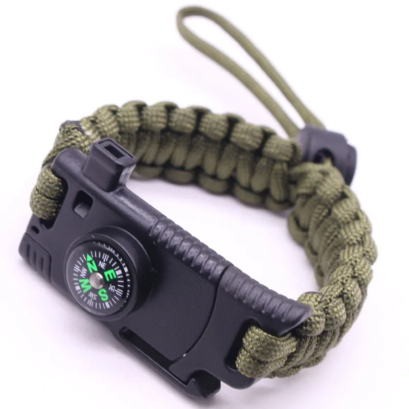 Bracelet Knife Outdoor Lighter Knife Multifunctional Hand Rope Camping Bracelets Survival Outdoor Adventure Emergency Bracelet