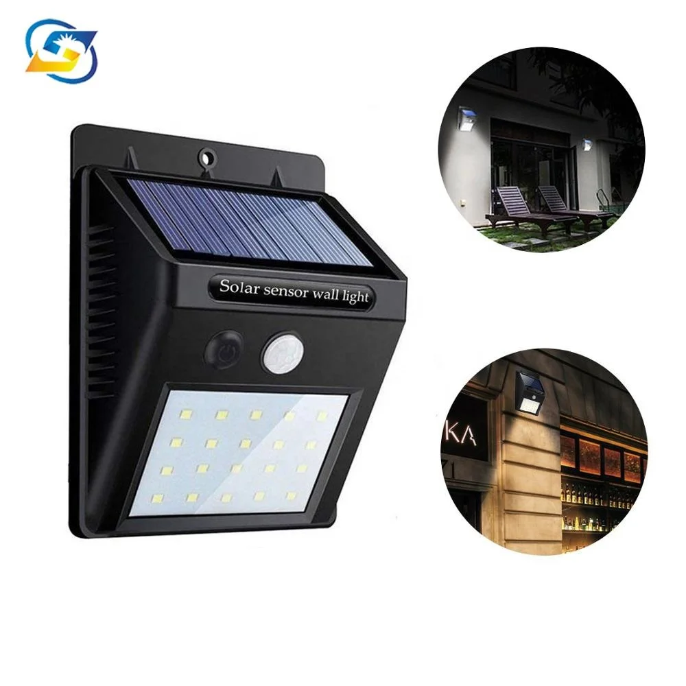 
Smart mini waterproof garden decorative solar led wall light 