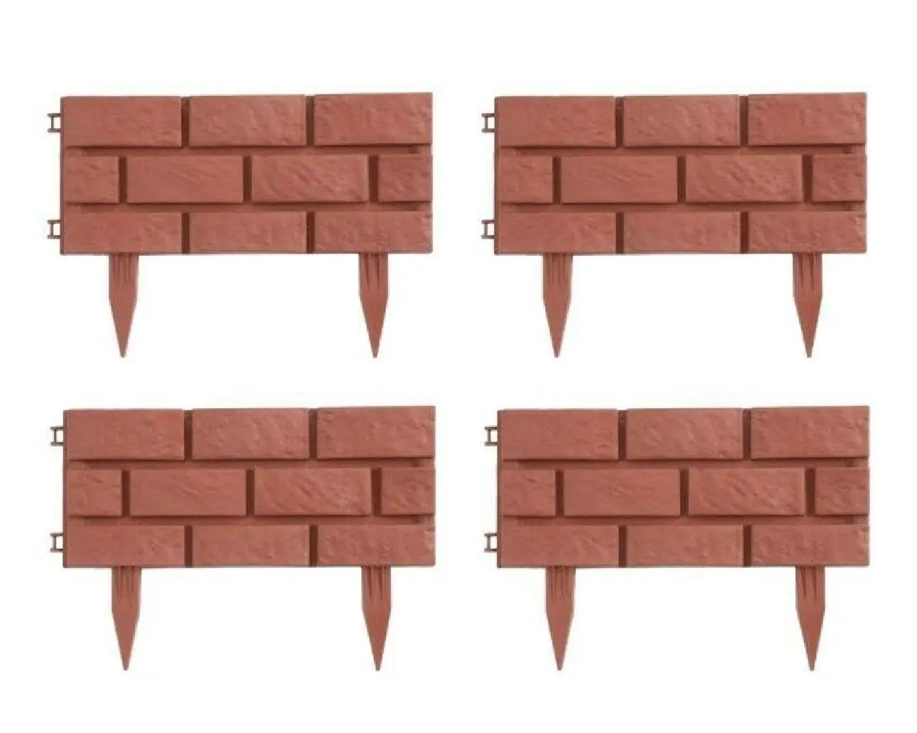 4 Pieces Set Garden Edging Lawn Border Fence