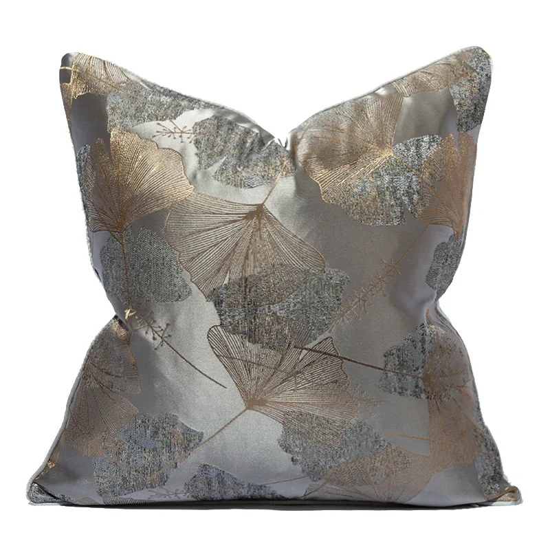 LISO Wholesale 45*45CM 50*50CM  Pillows Covers Ginkgo Leaf Pattern Modern Throw Pillow Cover for Home Decor