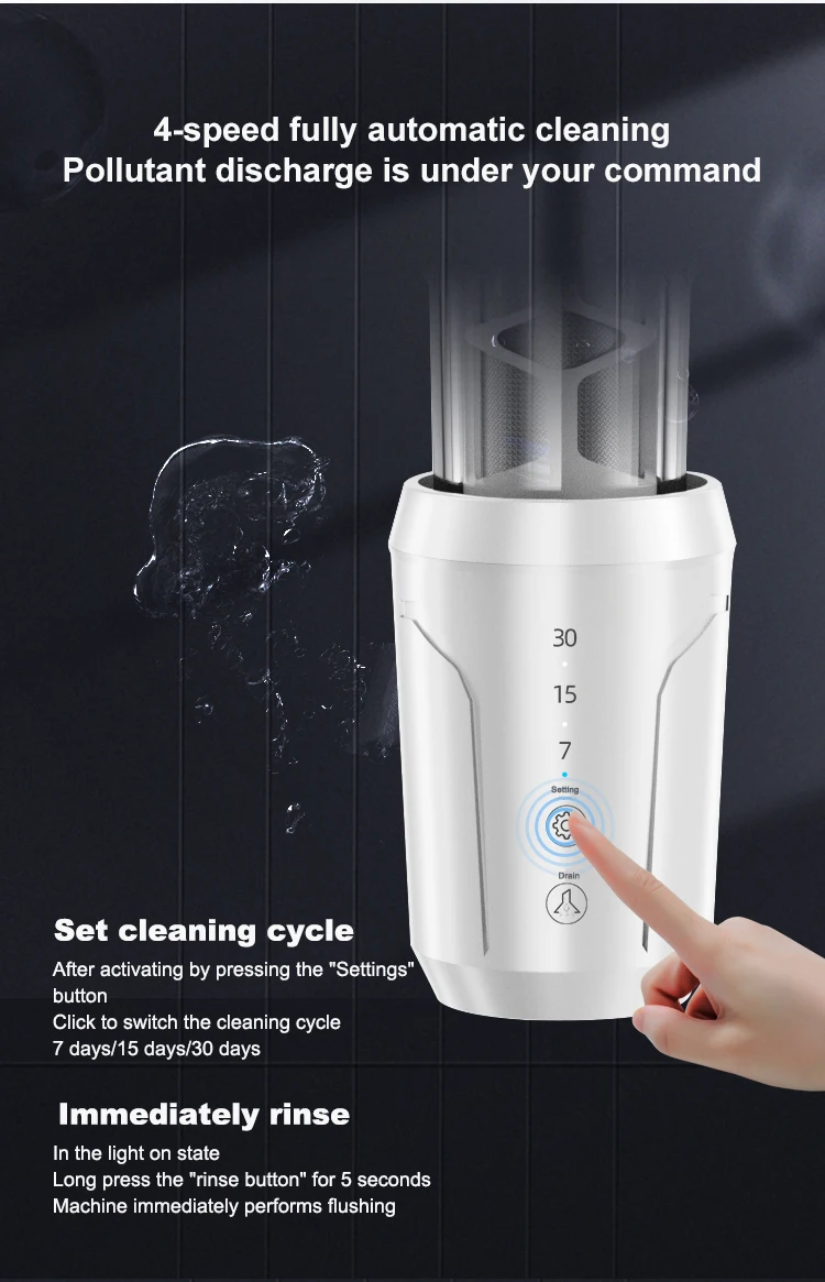 Automatic Household Water Filter Machine Stainless Steel Screen Sediment Sand Water Filter Flushable Design