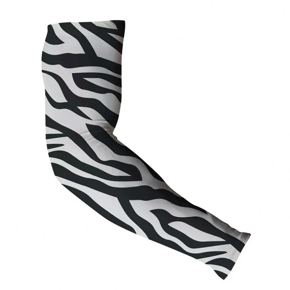 Outdoor Elastic Print Cool Arm Sleeves Cycling Wear Ice Silk Fabric Sleeves super hero cartoon upf 50 arm cover sleeves