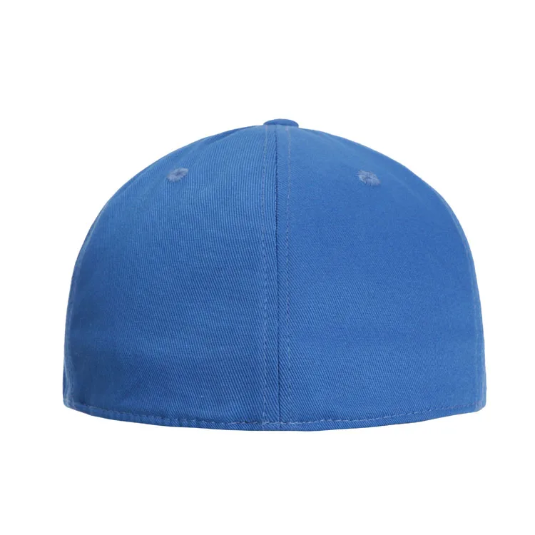 close cap fitted men blue rubber patch custom logo flex fit 6 panel baseball cap fitted hat