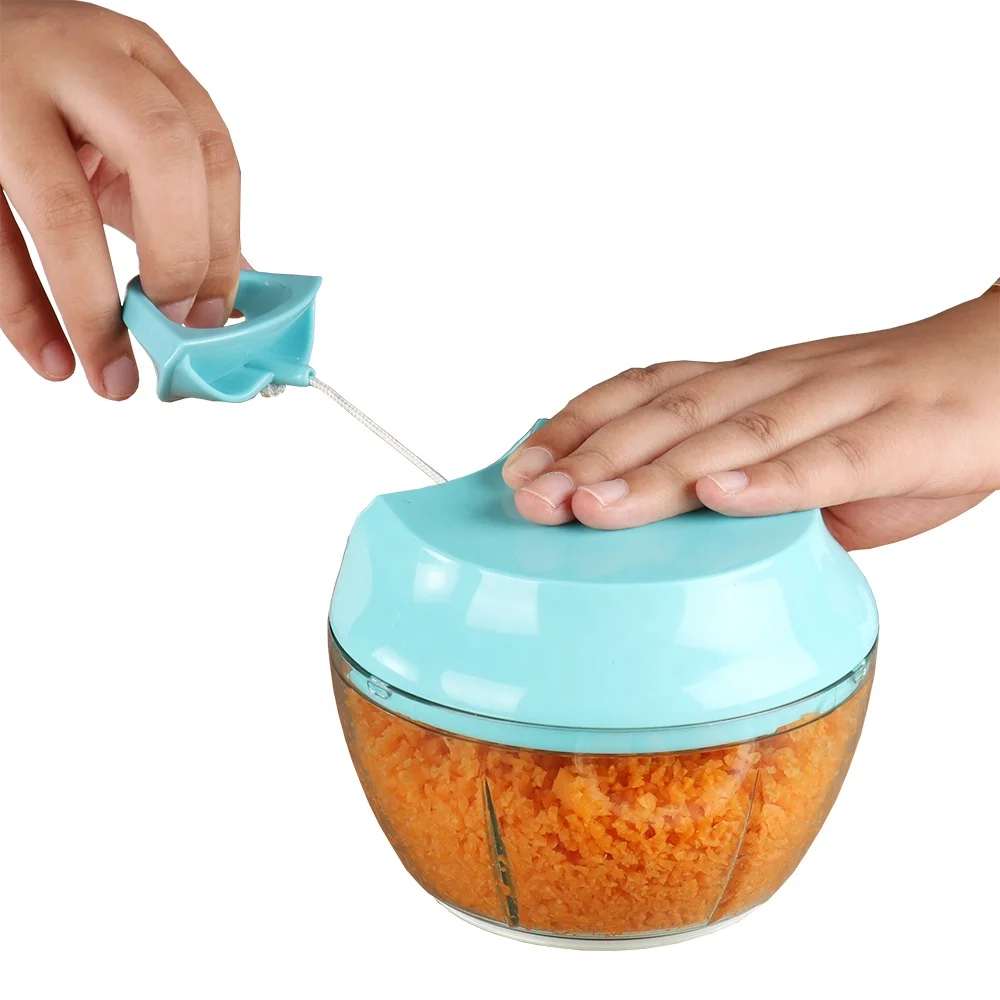 Pull Manual Mini Kitchen Gadget Pull String Vegetable Chopper For Kids