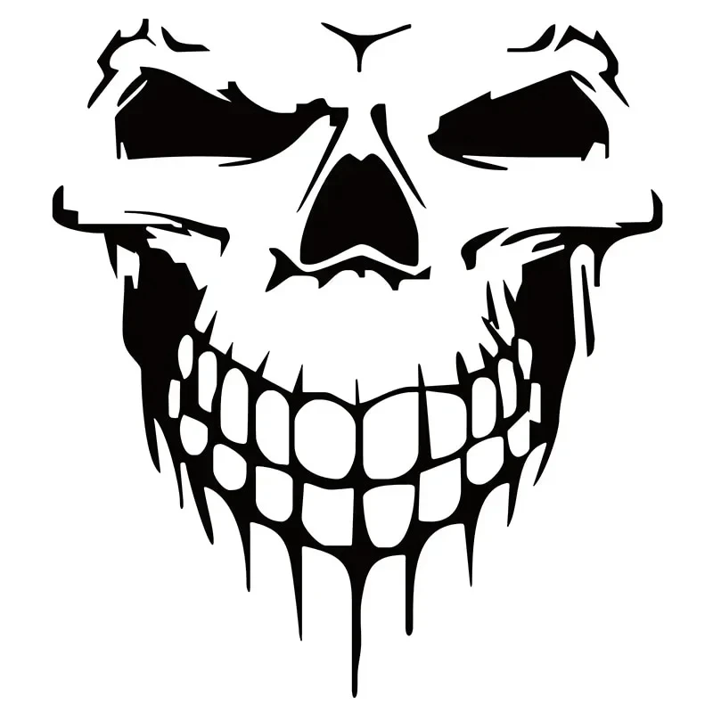 Christmas Car Decoration  Body Window Skull Decals Reflective Sticker Radium  Adhesive Self Vinyl Stickers For Bus Truck cars