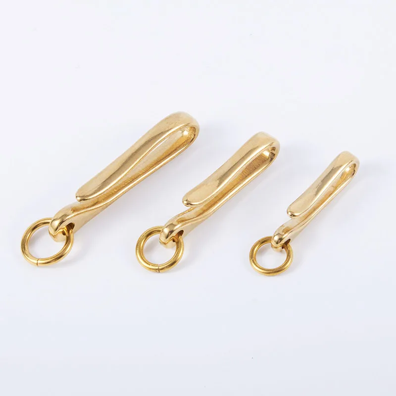 Wholesales Custom Metal Small Push Gate u shape solid brass Snap Hook For Key Chain