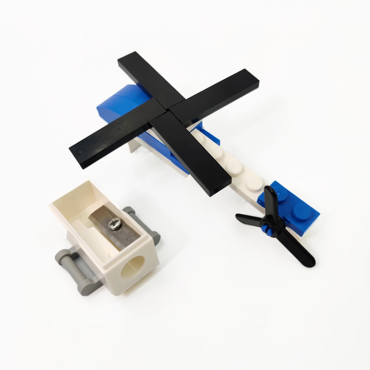 Вертолет в форме ребенок сборка мультфильм строительный блок из точилки для карандашей сделай сам креативные Канцтовары