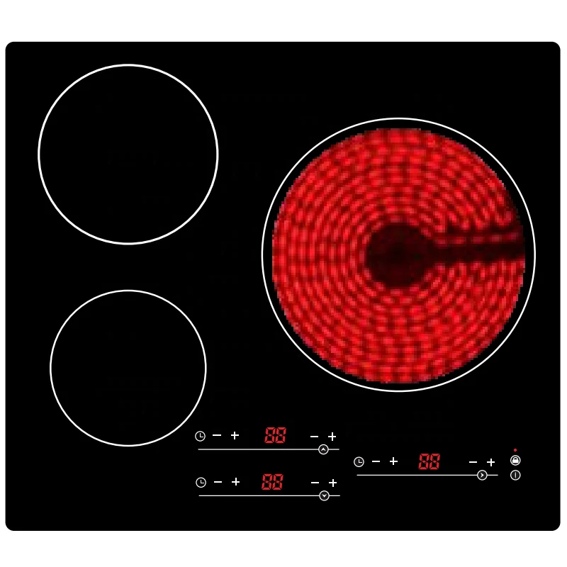 Hot Selling Built In Electric Stove 3 Burner Indoor Induction Cooker Infrared Hybrid Hobs Cooking Appliances