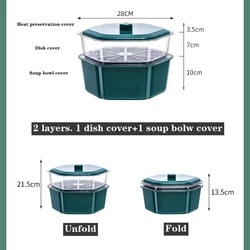 Insulation Household Dish Cover Leftovers Multi-layer Storage Rack Kitchen Artifact Meal Dining food Cover