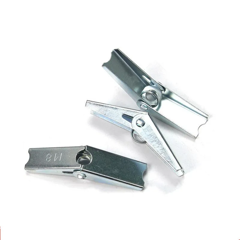 
HF 2021High Quality zinc Plated Butterfly Spring Toggle Fixings With Screws Hollow Cavity Wall Anchors 