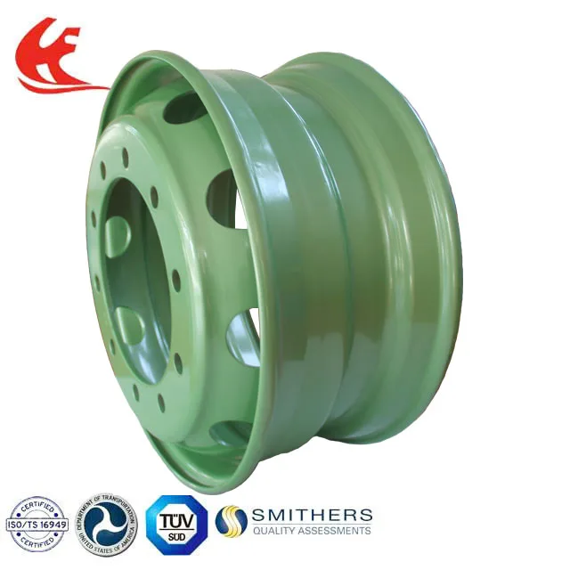 Green color painted Truck Wheel Rim 22.5x9.00 with good price