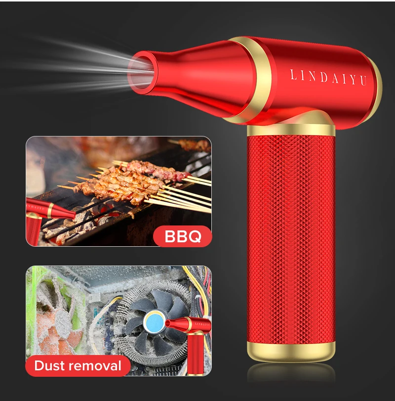 Portable Camping Outdoor Electric BBQ Fan Air Blower For Barbecue Tools Rechargeable Wireless Mini Jet Turbo Fan