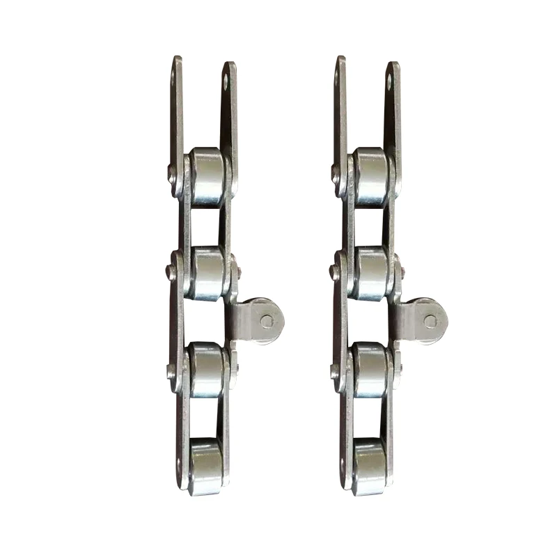 Stainless steel industrial transmission chain non-standard large pitch bending plate chain shaped chain double pitch