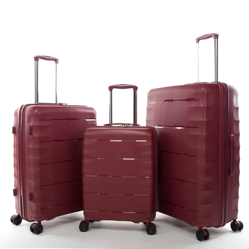 
Online Sale PP Material suitcases set 3 pcs luggage travel bags 