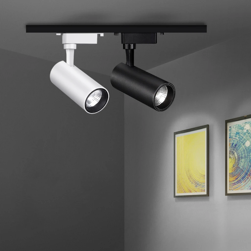 Surface Mounted Restaurant Simple Black Metal track light for osram chip Aluminum 15W LED Track Light
