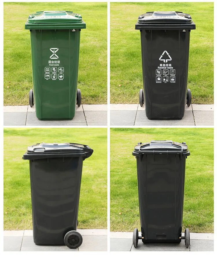 2024 Hot Sale Price 100l 120l 240l Dustbin Plastic  Garbage Containers Plastic Dust Bin With Wheels