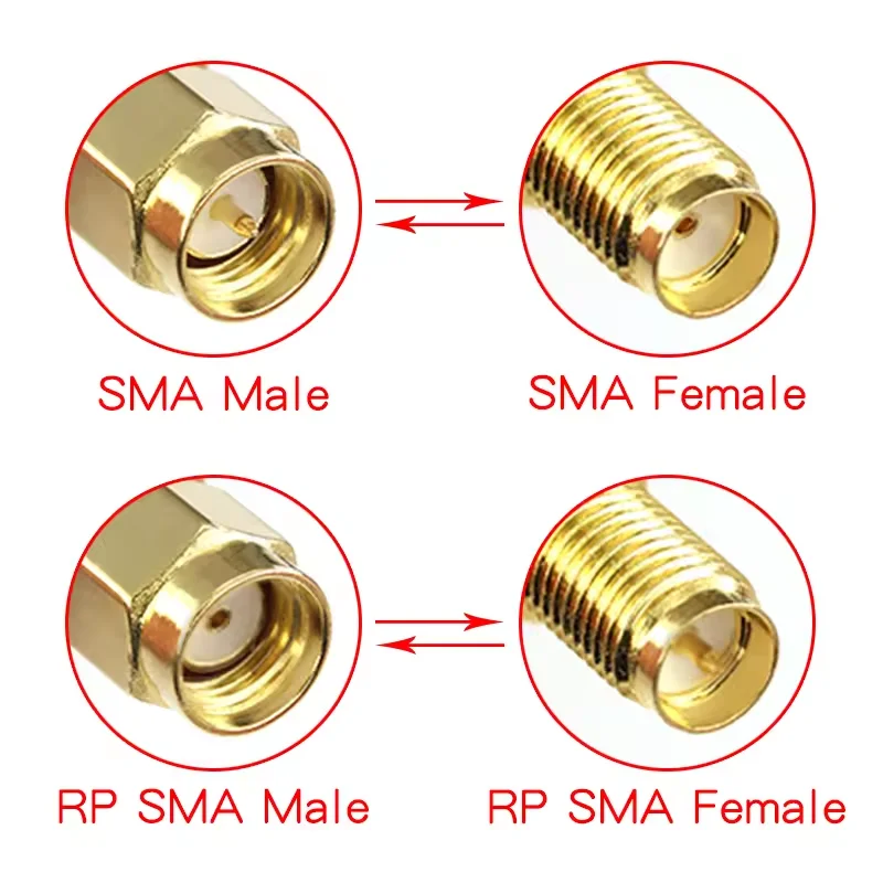 Rg142 50 Ohm Stainless steel Flexible Rf Coax Cable Sma Male To Sma Male Rg142 Coaxial Cable Connector Cable Assembly