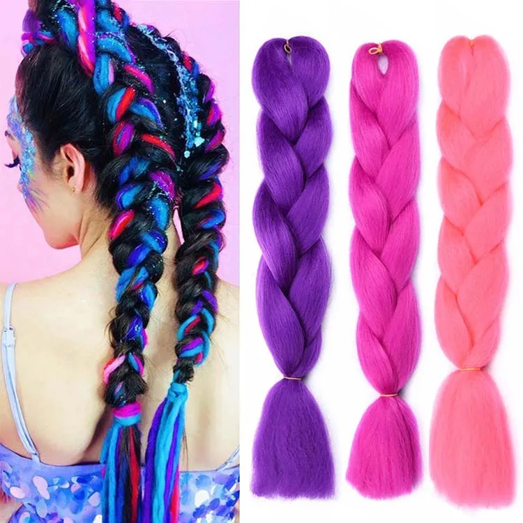 
Crochet Box Hair Braids 100g Pure Color 24