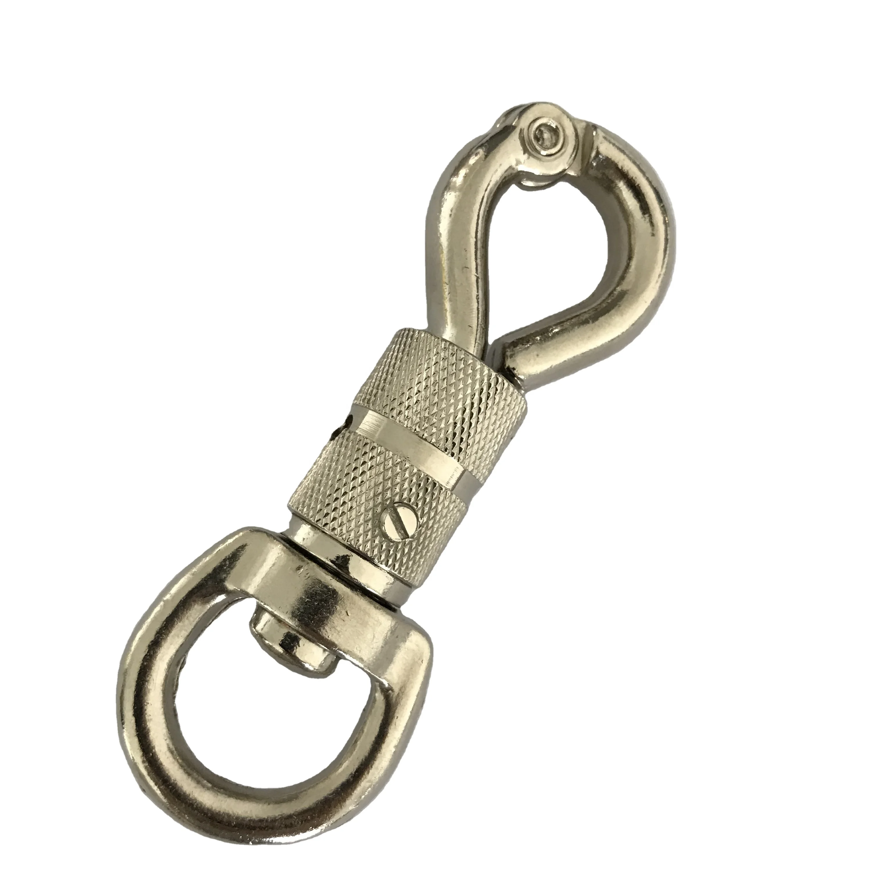 Silver Color Zinc Alloy Quick Release Panic Bull Snap Hook Panic Snap Trigger Safety Hooks Swiveling Eye For Horse Reins