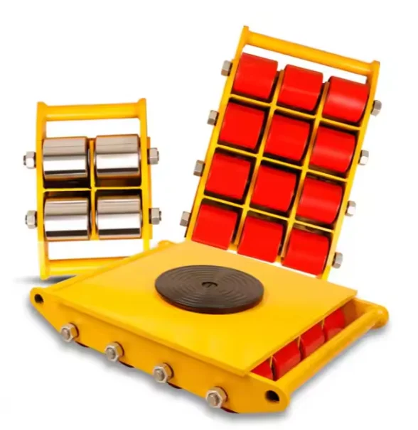 Transport Platform Roller Tank Trolley Roller Skid Cargo Tank Trolley with Steel Wheel in China Transport