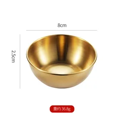 Hot sale Stainless steel round small plate sushi plate home restaurant kitchen dipping sauce plate