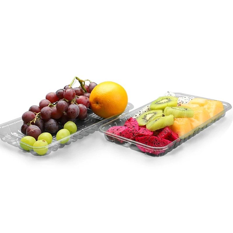 plastic disposable food boxes clear PET fruit containers take out food plastic box packaging