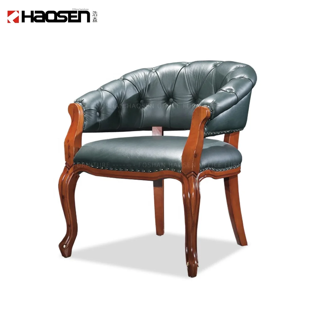 K307 low back wood leather custom luxury chair boss chair office supplier