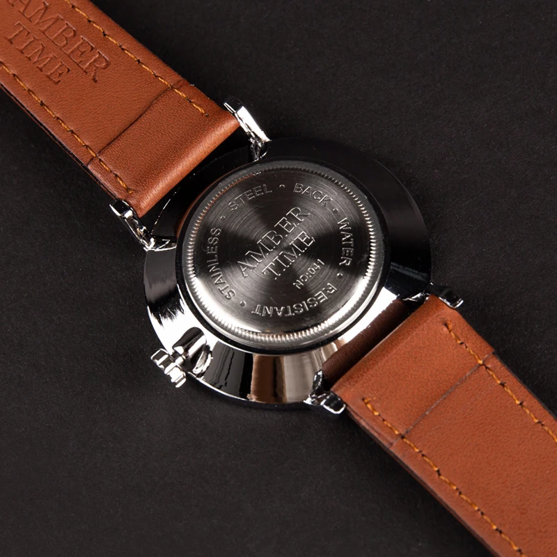 Minimalist Luxury Men Wrist Watch 30M Waterproof Business Casual Leather Strap Quartz Watch