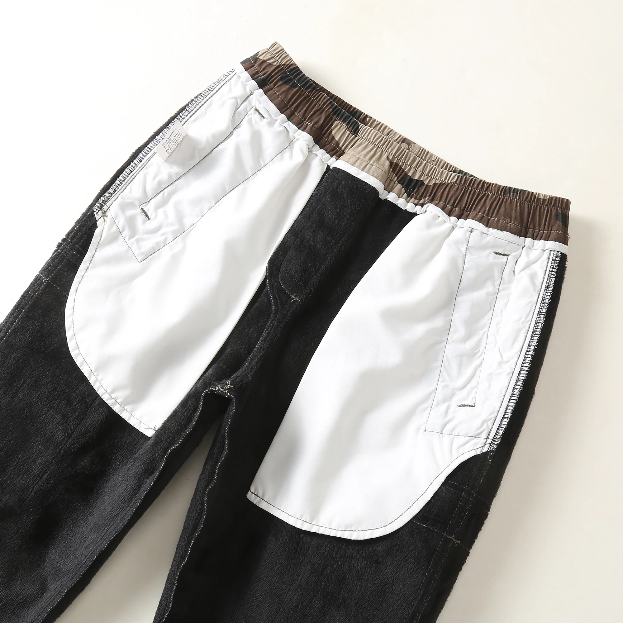 Winter Men Plush Thick Fleece Sweatpants Cotton Thermal Trousers Casual Pants Waterproof Windproof Warm Cotton Pants