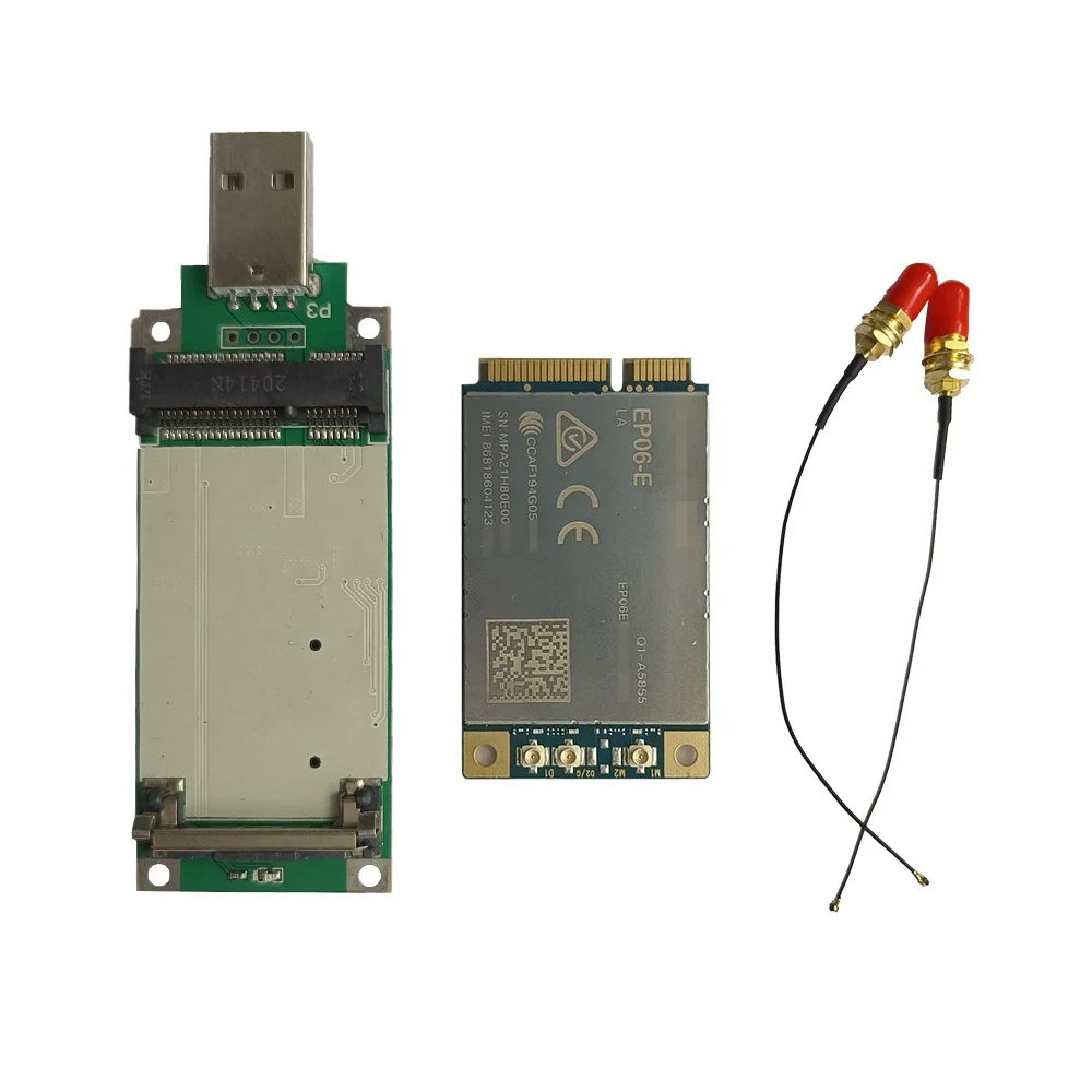 Quectel EP06-E LTE MINI PCIE Cat6 Module With USB Adapter Card and SMA female to U.FL IPX IPEX 1th Transfer cable