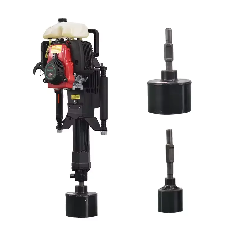 Portable Handheld Petrol Vibrating Gasoline Piling Machine power post driver / gasoline press pile driver