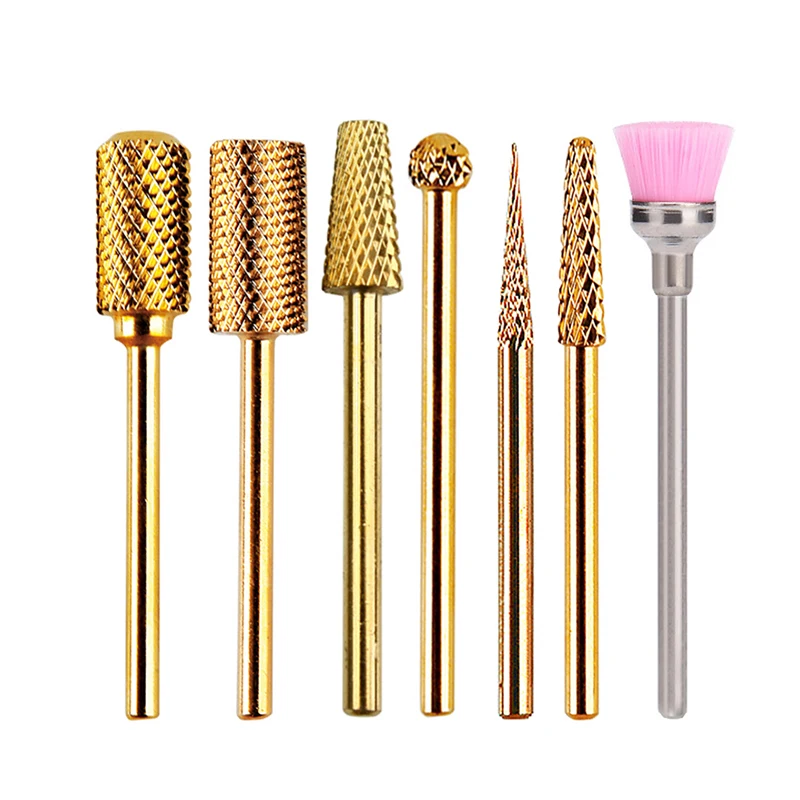 Professional Rotary Diamond Carbide Ceramic Nail Drill Bit 13PCS 3/32'Nail Drill Bits Set Cuticle Drill Bits for Acrylic Nails