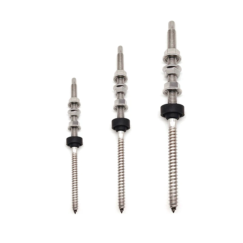 Solar Mounting Dowel Screw Stainless Steel Hanger Bolt Screws M10*200 For Solar Mounting System SUS304