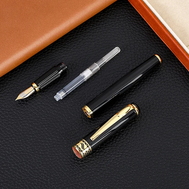 Ancient style engraved business signature pen Metal gift pens for office meetings Advertising roller pen custom logo