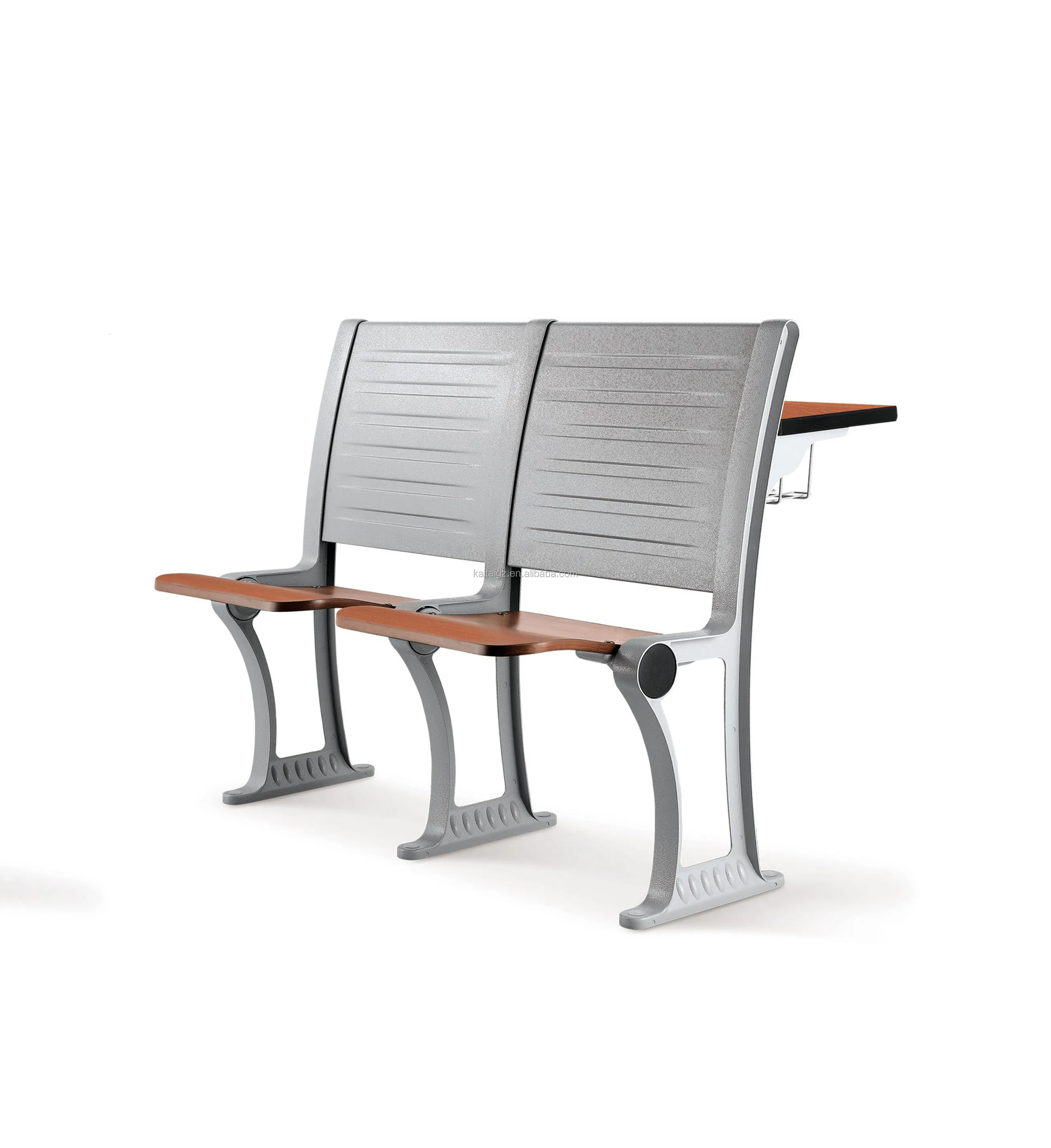 
KT-302F Folding school furniture study chair with writing pad 