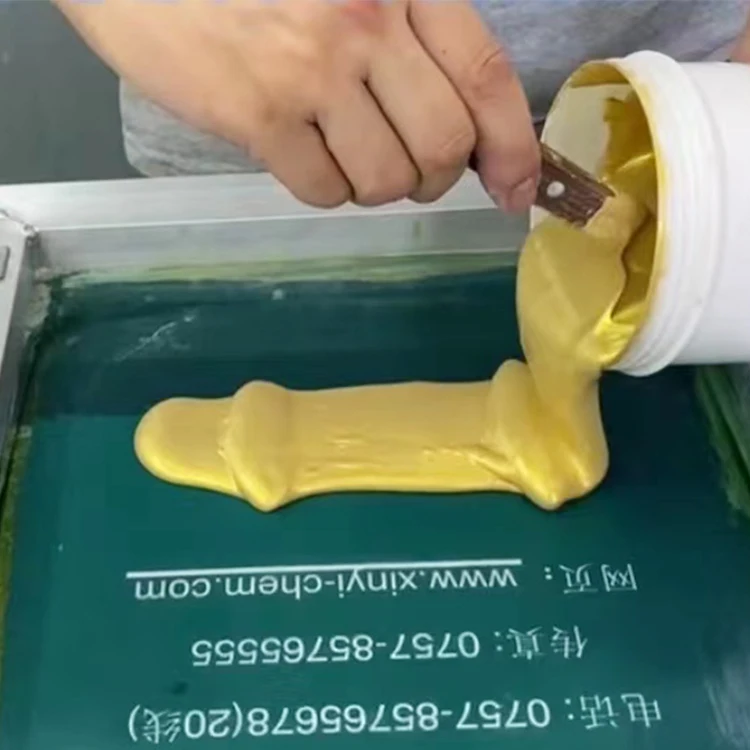 Высококачественная печать на ткани, золотые чернила, трафаретная печать, чернила на водной основе, Золотая паста для трафаретной печати