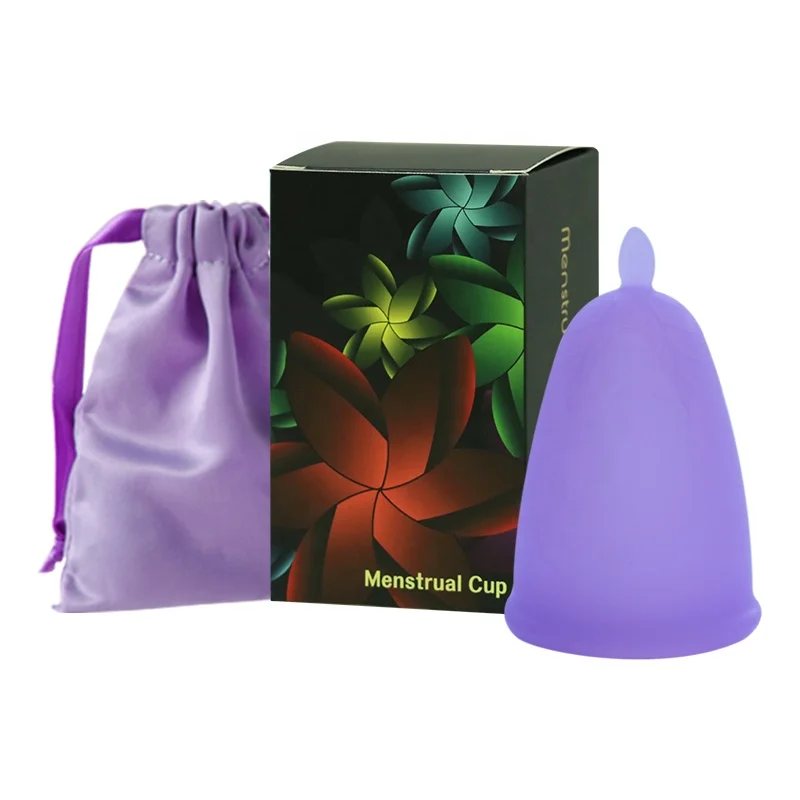 
Wholesale eco-friendly medical grade silicone reusable period cup with ISO10993 certification, leaf pattern period cup 