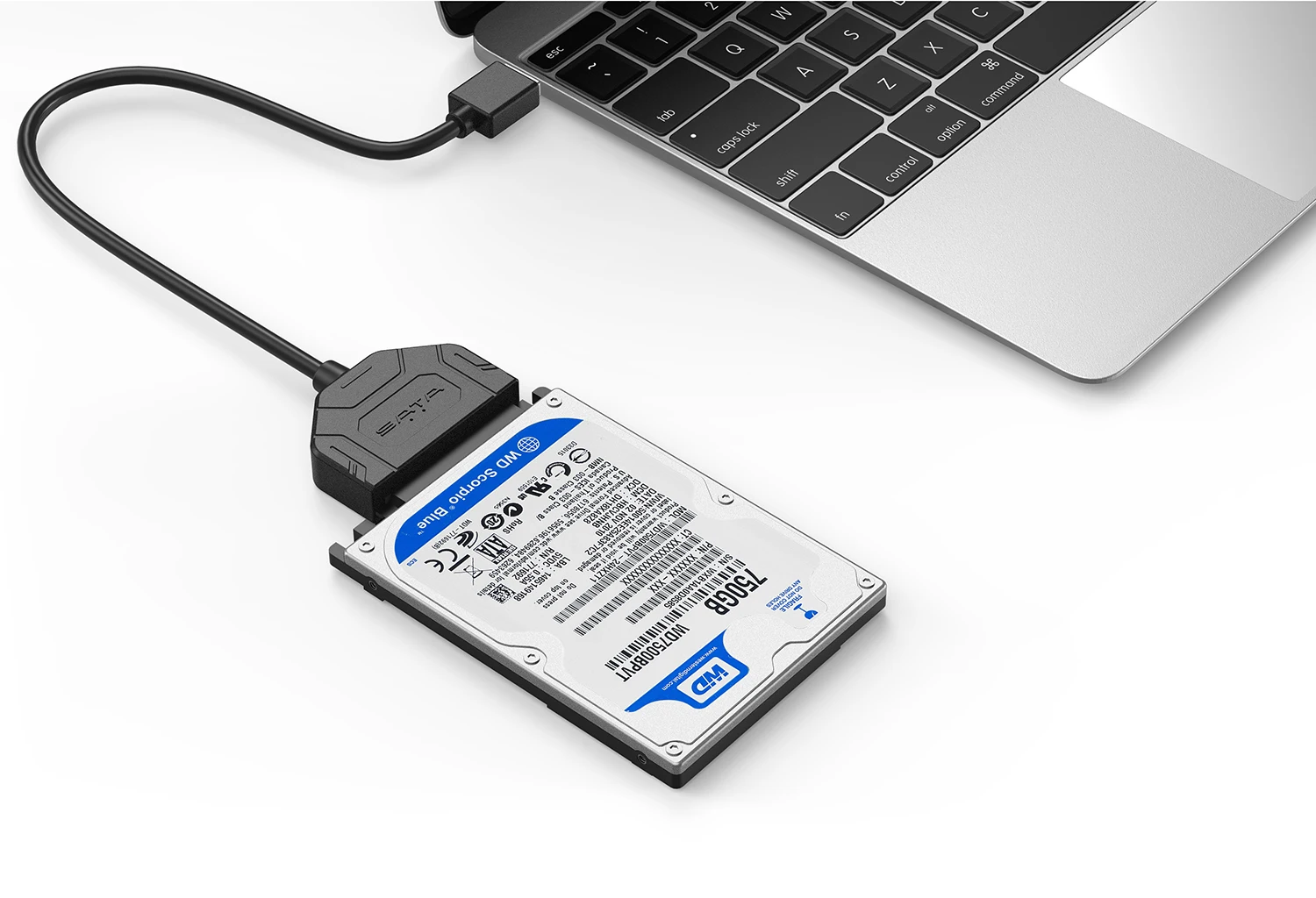 
USB3 to SATA III Cable 2.5 Inch SATA to USB-C 3.0 Adapter 22 Pin 7+15 HDD SSD Cord Support UASP Serial ATA to USB Type-C 
