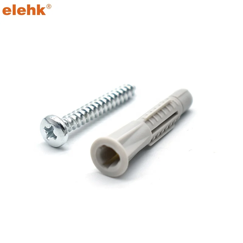 Elehk 6Mm 8Mm Plastic Knot Anchor With Cap Plastic Expansion Anchor Plastic Wall Anchor Nylon Wall Plug