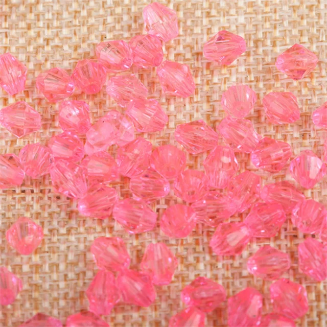 6-20mm transparent acrylic crystal faceted diamond pointed bead DIY hand string bead spacing bead door curtain accesso