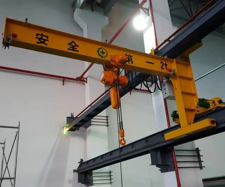 Good quality high technical 3t electric rotation wall traveling slewing crane