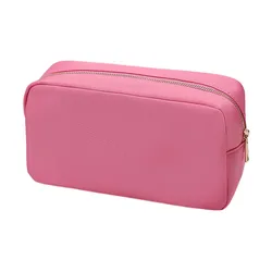 Nylon Waterproof Personalized makeup bag glitter Letter Patches Women Girl DIY Birthday Gift costom make up Pouch Cosmetic Bag