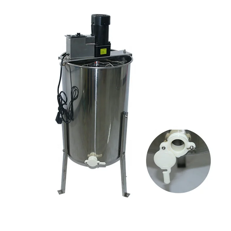 
Honeycomb Drum Spinner Beekeeping Equipment with Strainer, 3 Frame, Electric Honey Extractor 