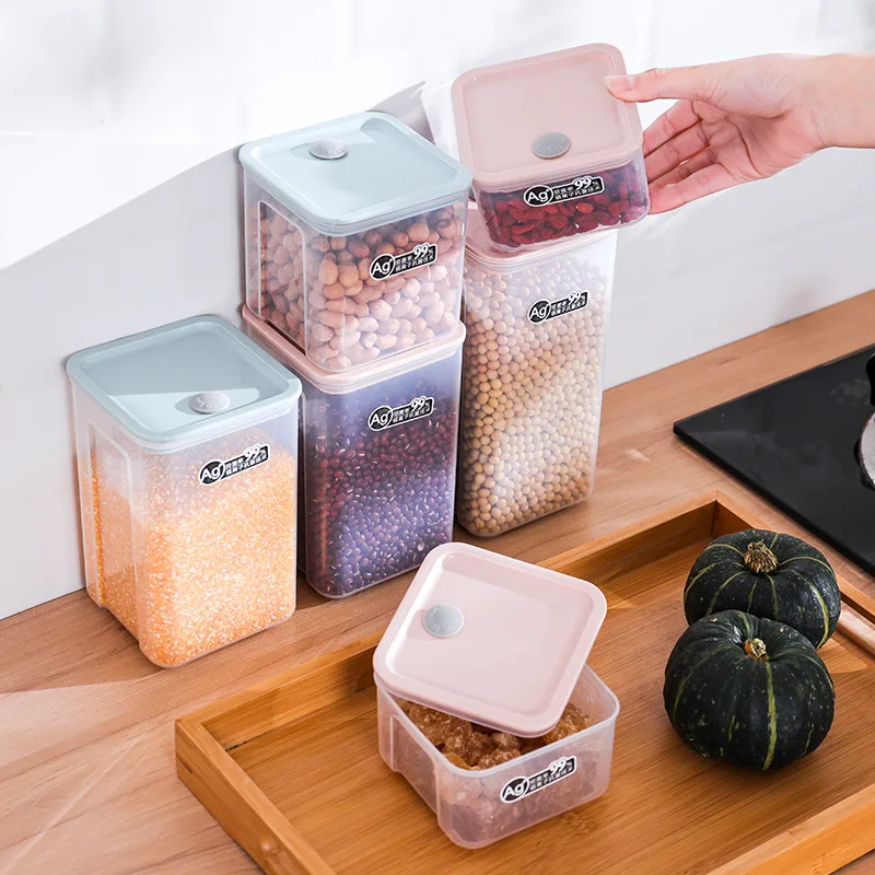 Wholesale Ag+ antibiosis Plastic Grain Storage Box With Lid grain organization container