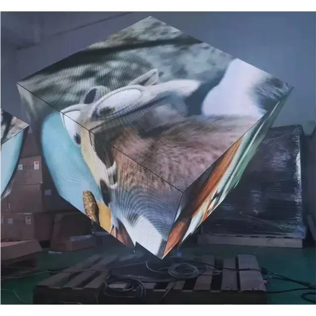 Led Cube Cuboid Screen 4g Wifi Control Magic Cube Commercial Advertising Cubic Led Display