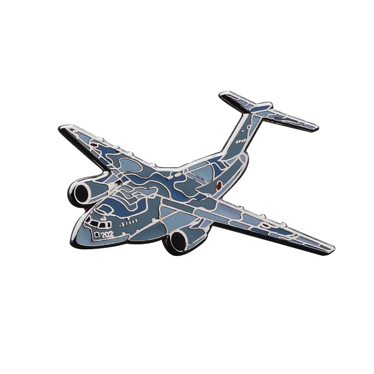 Manufacturer Recommendation Custom Design Airline Airplane Advertising Name Lapel Hard Enamel Pin Metal Badge