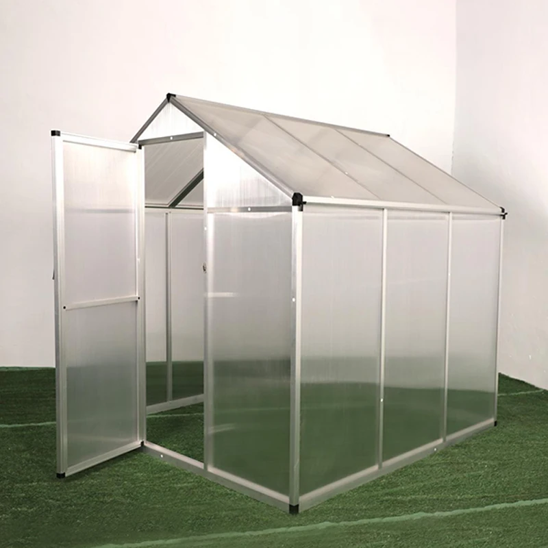 Low Price Green House  Polycarbonate Panel Commercial Garden Greenhouses China Factory