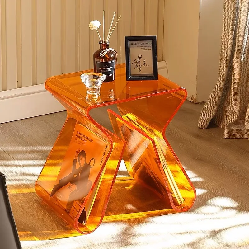 Casual coffee table sofa side cabinet mini round living room corner several bedroom bedside table 3