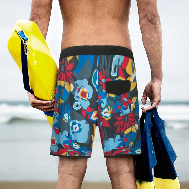 Custom Boardshorts 4 Way Stretch Board Shorts for Men 50 OEM Service Adults Customized Logo Printing Beach Wear Man Not Support