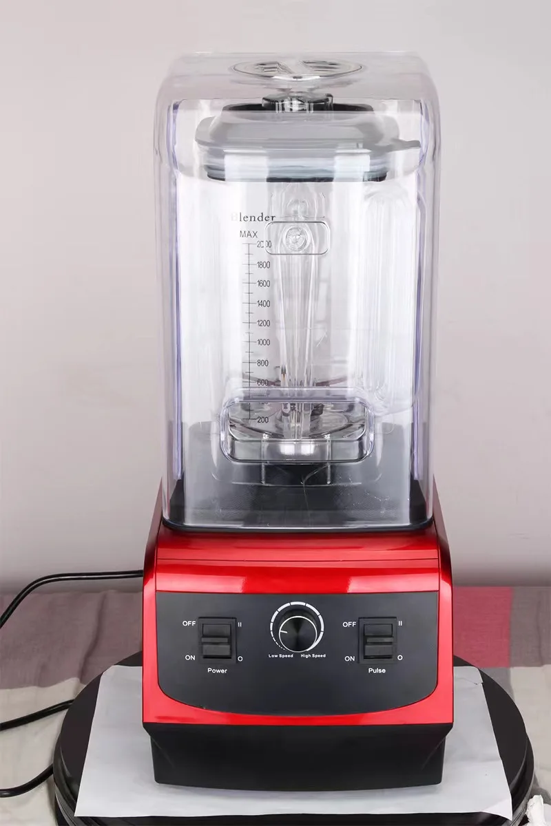 Commercial Low Noise With Sound Cover Silent Blender Machine Mixer Multifunctional Touch Screen High Speed Blender